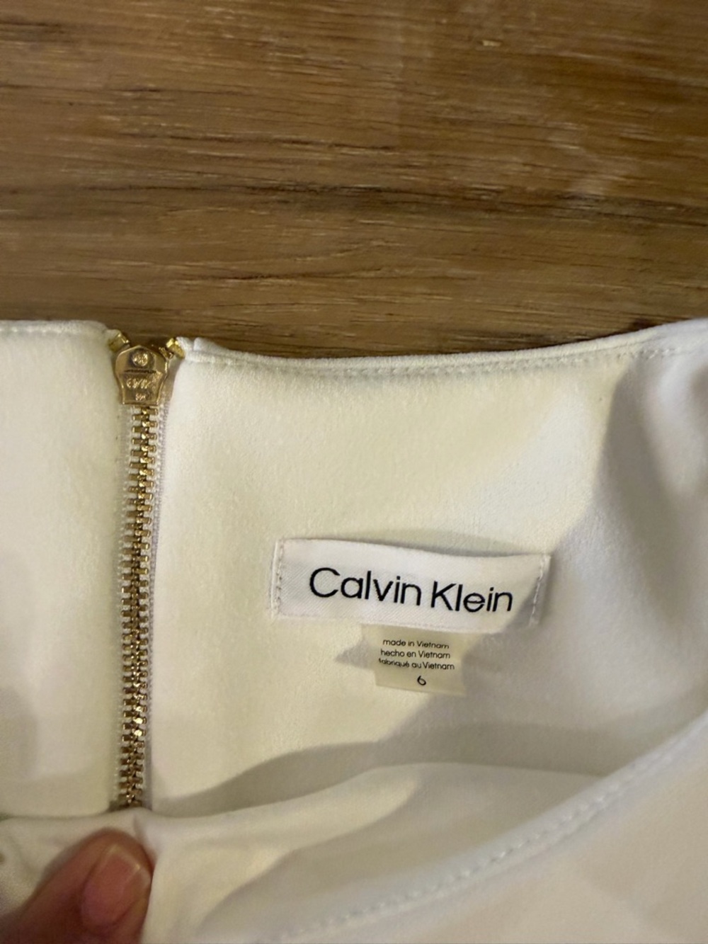 Calvin Klein white Short-Sleeve Tie-Waist Ruffle Mini Dress - Picture 7 of 7